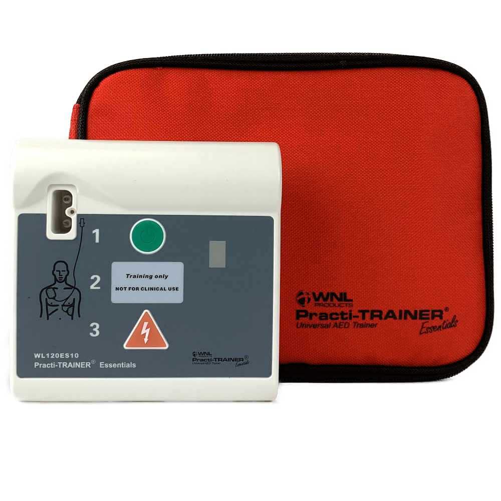 WNL Products WL120ES10 Practi-Trainer Essentials AED Training Kit – Base Model with Reusable Pads – for CPR & AED Training Use Only (1 Pack Kit)